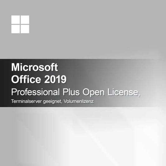 Microsoft Office 2019 Professional Plus Licença Aberta, adequado para Terminalserver, Licença por Volume