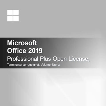 Microsoft Office 2019 Professional Plus Licença Aberta, adequado para Terminalserver, Licença por Volume