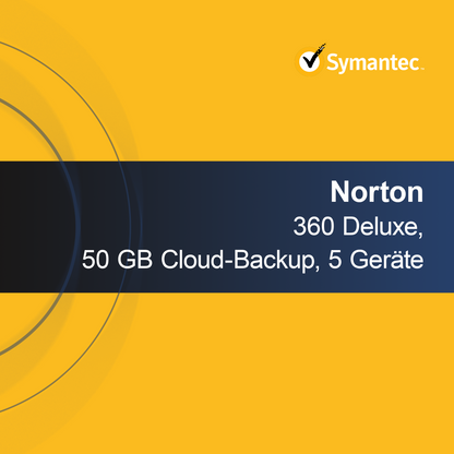 Norton 360 Deluxe, 50 GB Cloud-Backup 5 dispositivos