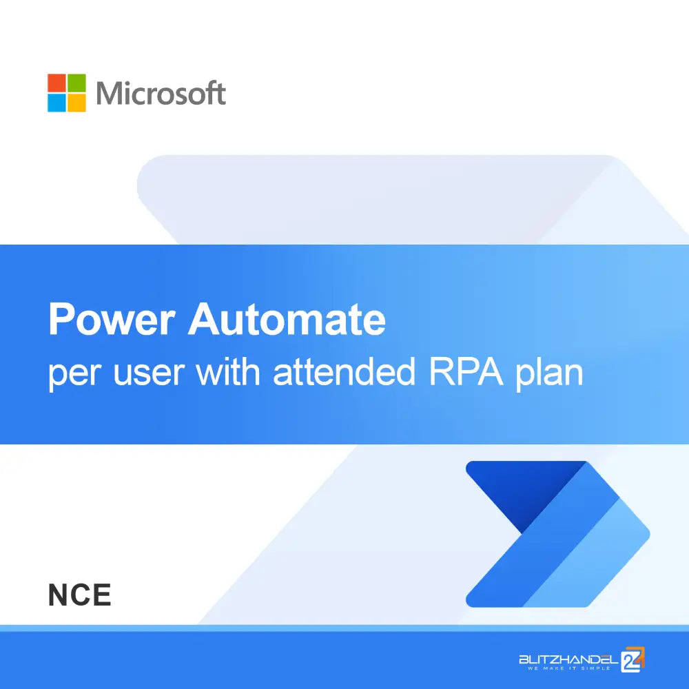 Power Automate par utilisateur avec plan RPA assisté (NCE)